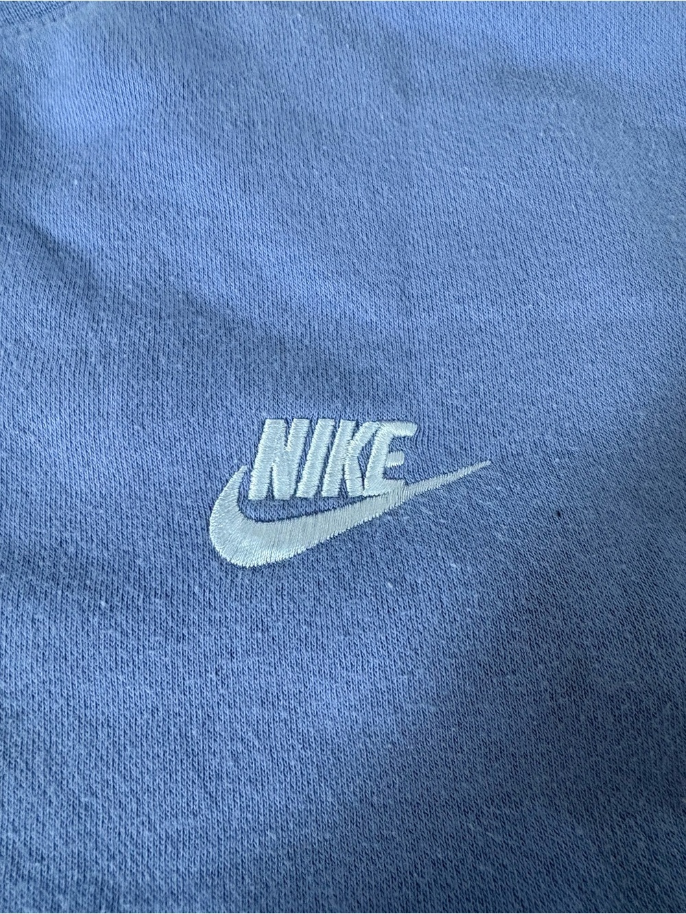 Nike Powder Blue Crewneck with White Swoosh Embroidery